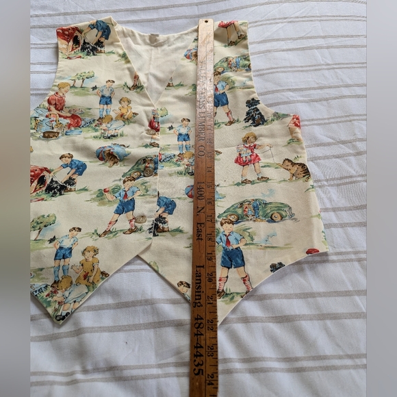 Vintage Print Vest size Medium - Picture 2 of 7